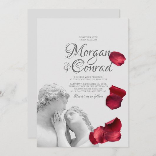 クラシカル結婚式招待状 招待状 (正面/裏面)