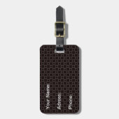 クラシカル茶色チョコレートラゲッジタグ ラゲッジタグ (正面縦)