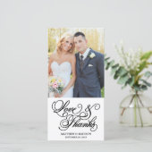 クラシカル | お結婚礼フォトカード サンキューカード (スタンド正面)