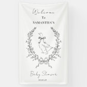 クラシカル エレガント シリーグース ベビーシャワー 横断幕 (縦)