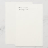 クラシカル エレガント シンプル プロフェッショナル 便箋 (正面/裏面)