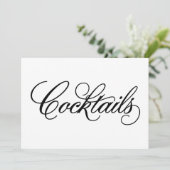 クラシカル |カクテル結婚のサイン 招待状 (スタンド正面)