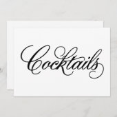 クラシカル | カクテル ウェディング サイン 招待状 (正面/裏面)