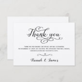 クラシカル サンクス カード - クラフト紙 (正面/裏面)