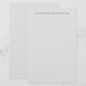 クラシカル パーソナライズ カスタマイズ ミニマリスト 便箋 (正面/裏面)