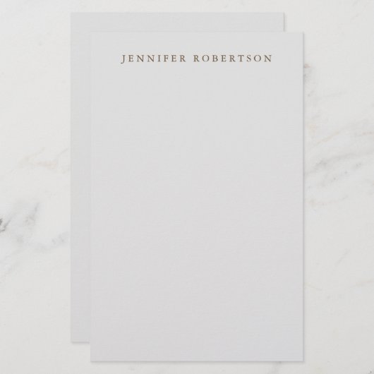 クラシカル パーソナライズ カスタマイズ ミニマル 便箋 (正面/裏面)