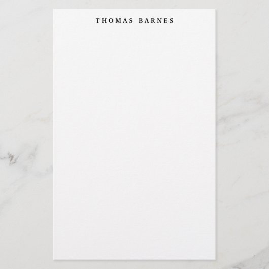 クラシカル ホワイト ミニマル シンプル エレガント 便箋 (正面)