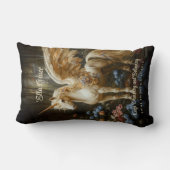 クラシカル ヴィンテージ ペガサス 翼のユニコーン ランバークッション (裏面)