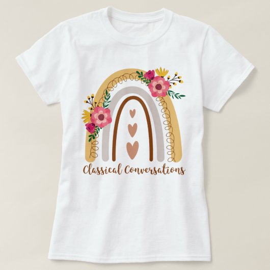 クラシカルConversations Rainbow Homeschool CC Tシャツ (デザイン正面)