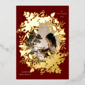 クラシカルHoliday Beres写真 箔招待状 (正面)