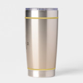 クラシシッエレガントクモダンシャンパンパーソナライズされた 保温保冷タンブラー (背面)