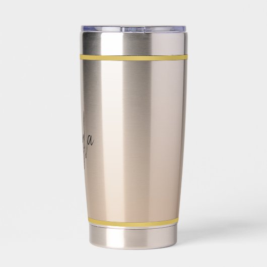 クラシシッエレガントクモダンシャンパンパーソナライズされた 保温保冷タンブラー (背面)