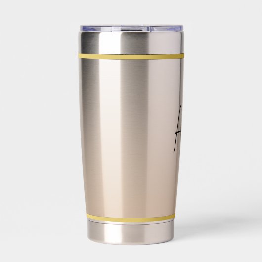 クラシシッエレガントクモダンシャンパンパーソナライズされた 保温保冷タンブラー (正面)