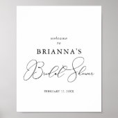 クラシシックミニマリストブライダルシャワーへようこそ ポスター (正面)