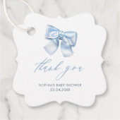 クラシッエレガントクジンガムベビーブルーボウありがとう フェイバータグ (正面)