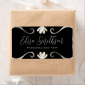 クラシッエレガントクラグジュアリーフェミニンブラック&シルバー ラベル (インサイチュ)