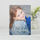 クラシックあいさつMERRY CHRISTMASフォトカード シーズンカード (スタンド正面)