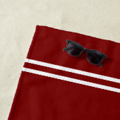 クラシックいかりレッド（ボート名付き） ビーチタオル (インサイチュ)