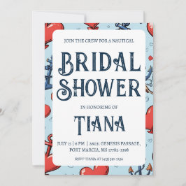 クラシックいかり航海のウェディングシャワー招待状 招待状