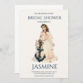 クラシックいかり航海のウェディングシャワー招待状 招待状 (正面/裏面)