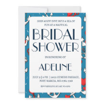 クラシックいかり航海のウェディングシャワー招待状