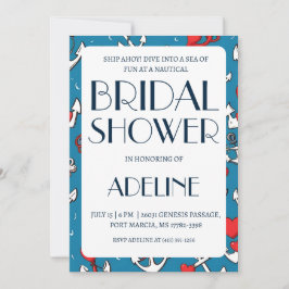 クラシックいかり航海のウェディングシャワー招待状 招待状