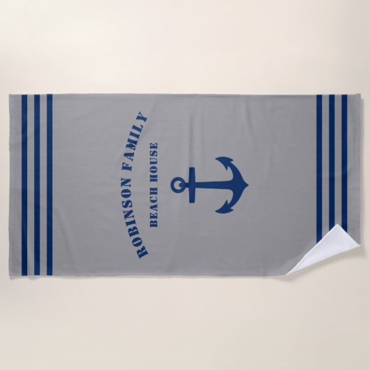 クラシックいかり航海のファミリービーチハウス ビーチタオル (正面)