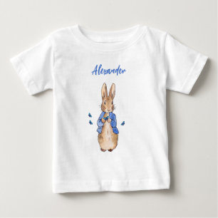 クラシックうさぎブルージャケット ベビーTシャツ