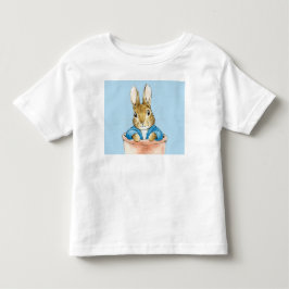クラシックうさぎ ブルーのジャケット トドラーTシャツ