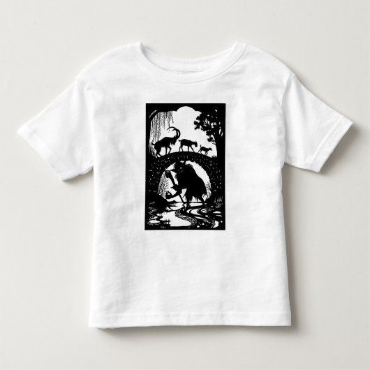 クラシックおとぎ話ユニークデザイン。幼児用Tシャツ トドラーTシャツ (正面)