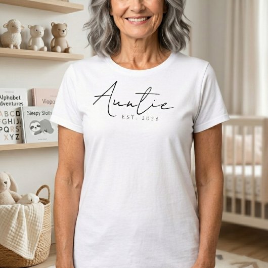 クラシックおばさん設立年家族スクリプトデザイン Tシャツ