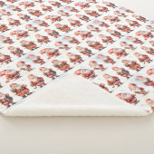 クラシックおもしろいクリスマス赤と白 シェルパブランケット (3/4)