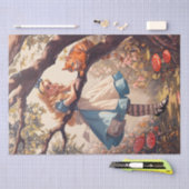 クラシックお洒落アリスとチェシャ猫 薄葉紙 (クラフト)