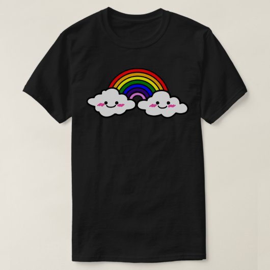 クラシックかわいいの虹と雲 Tシャツ (デザイン正面)