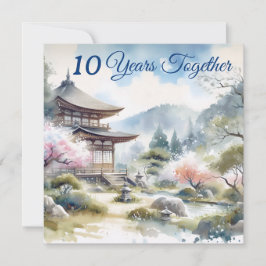 クラシックさくらんぼ咲きピンク青の水色 カード