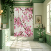 クラシックさくらんぼ花 シャワーカーテン