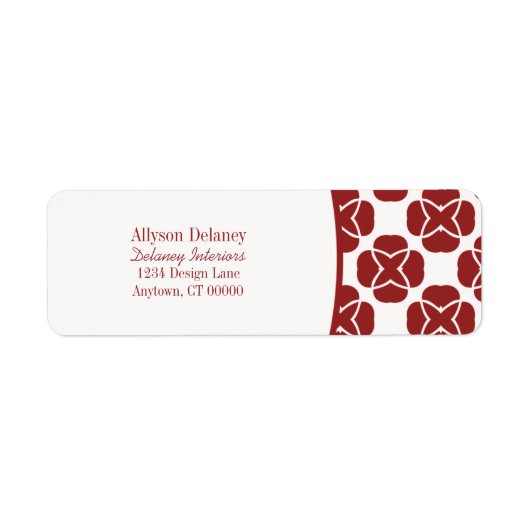 クラシックしゃれている差出人住所ラベル ラベル (正面)