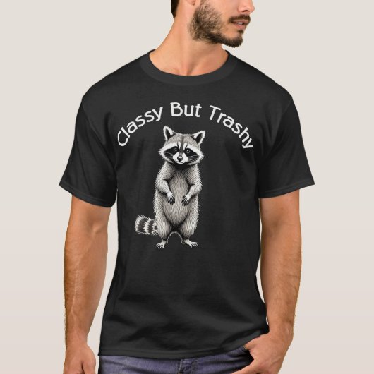 クラシックでおしゃれなのにダサかわアライグマ Tシャツ (正面)