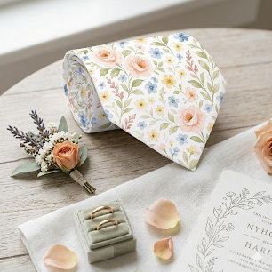 クラシックでおしゃれなネクタイ フローラルアートパターン ネクタイ