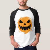 クラシックでおどろおどろしいカボチャの顔 Tシャツ (正面)