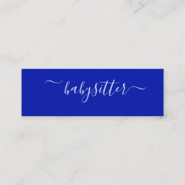 クラシックではっきりしたなZaffre|Navyの青い乳母のベビーシッターをすること スキニー名刺