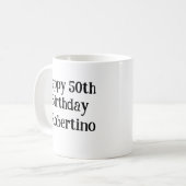 クラシックではない、ただの古い人 50歳の誕生日 コーヒーマグカップ (正面左)