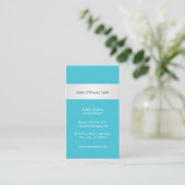 クラシックでエレガントで青い美容師の名刺 名刺 (スタンド正面)