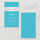 クラシックでエレガントで青い美容師の名刺 名刺 (正面/裏面)