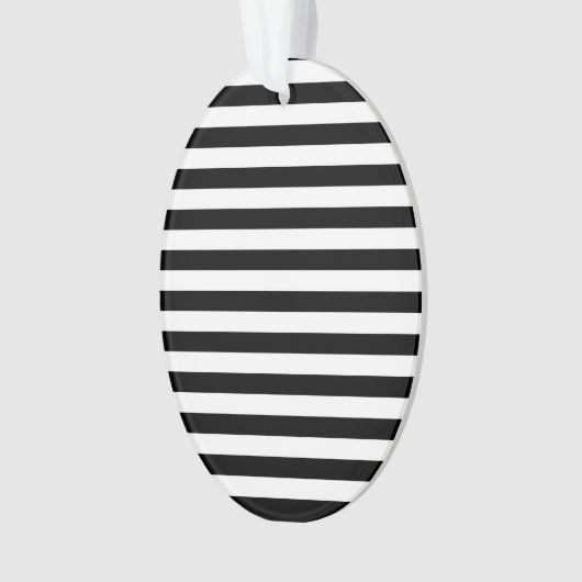 クラシックでエレガントで黒い横は縞で飾ります オーナメント (正面)