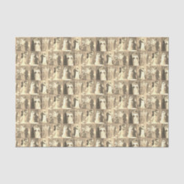 クラシックでエレガントなウェディングドレス　花嫁　新郎　ヴィンテージ 薄葉紙