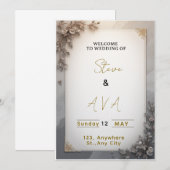 クラシックでエレガントなウェディング招待状 招待状 (正面/裏面)