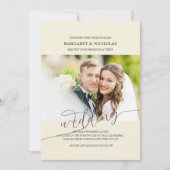 クラシックでエレガントなカップル写真 ウェディング招待状 招待状 (正面)