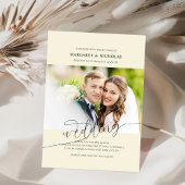 クラシックでエレガントなカップル写真 ウェディング招待状 招待状