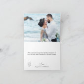 クラシックでエレガントなブラック＆ホワイトのウェディングサンクスカード サンキューカード (内部)